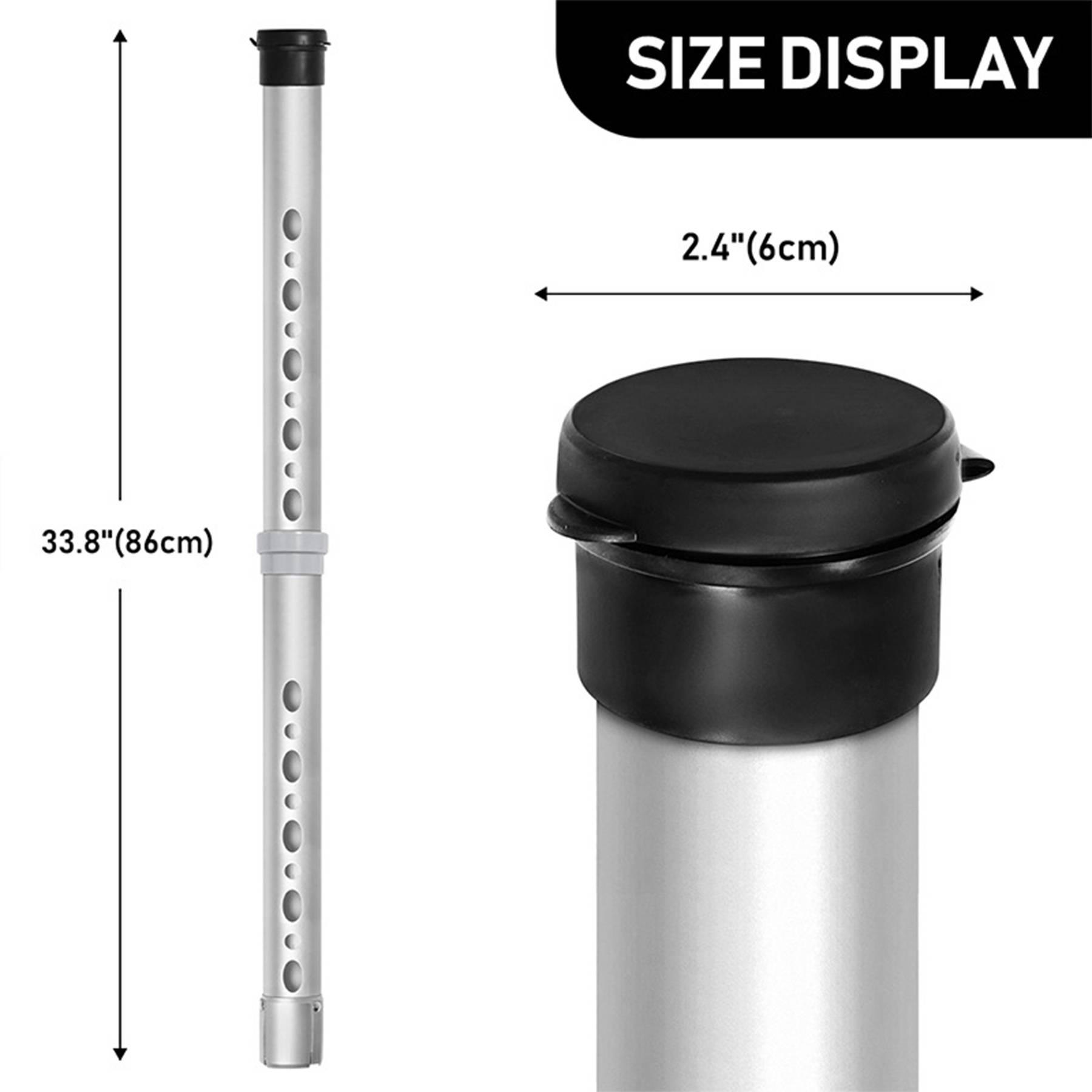 Golf aluminum ball pickup barrel 33.9 Inch 3