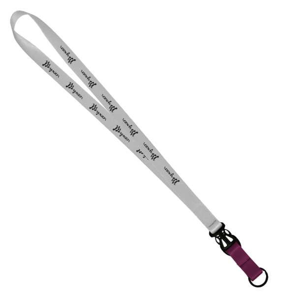 3/4" Multi color (Top and bottom) Nylon Lanyard with Plastic Slide Buckle R 94