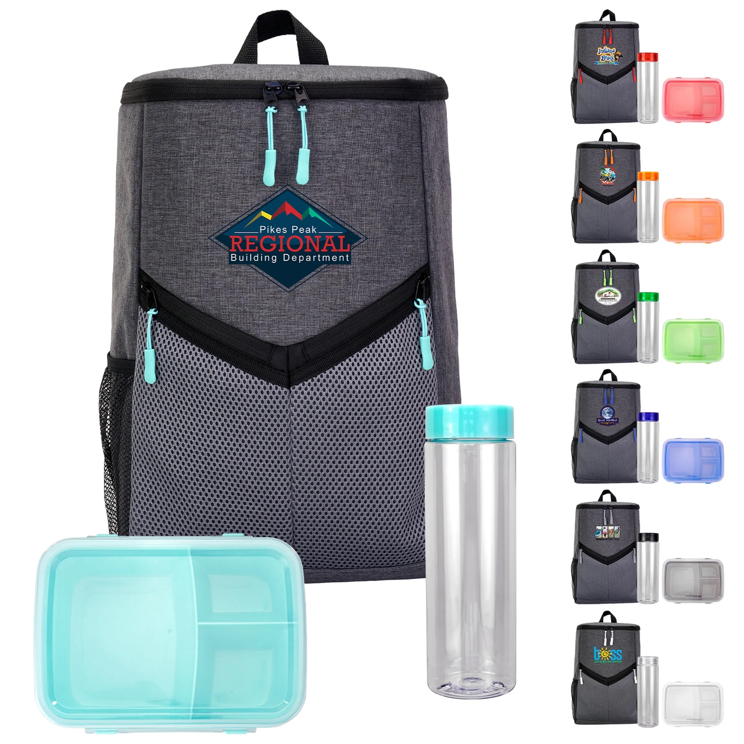 Victory Cooler Backpack Lunch & Drink Set 1
