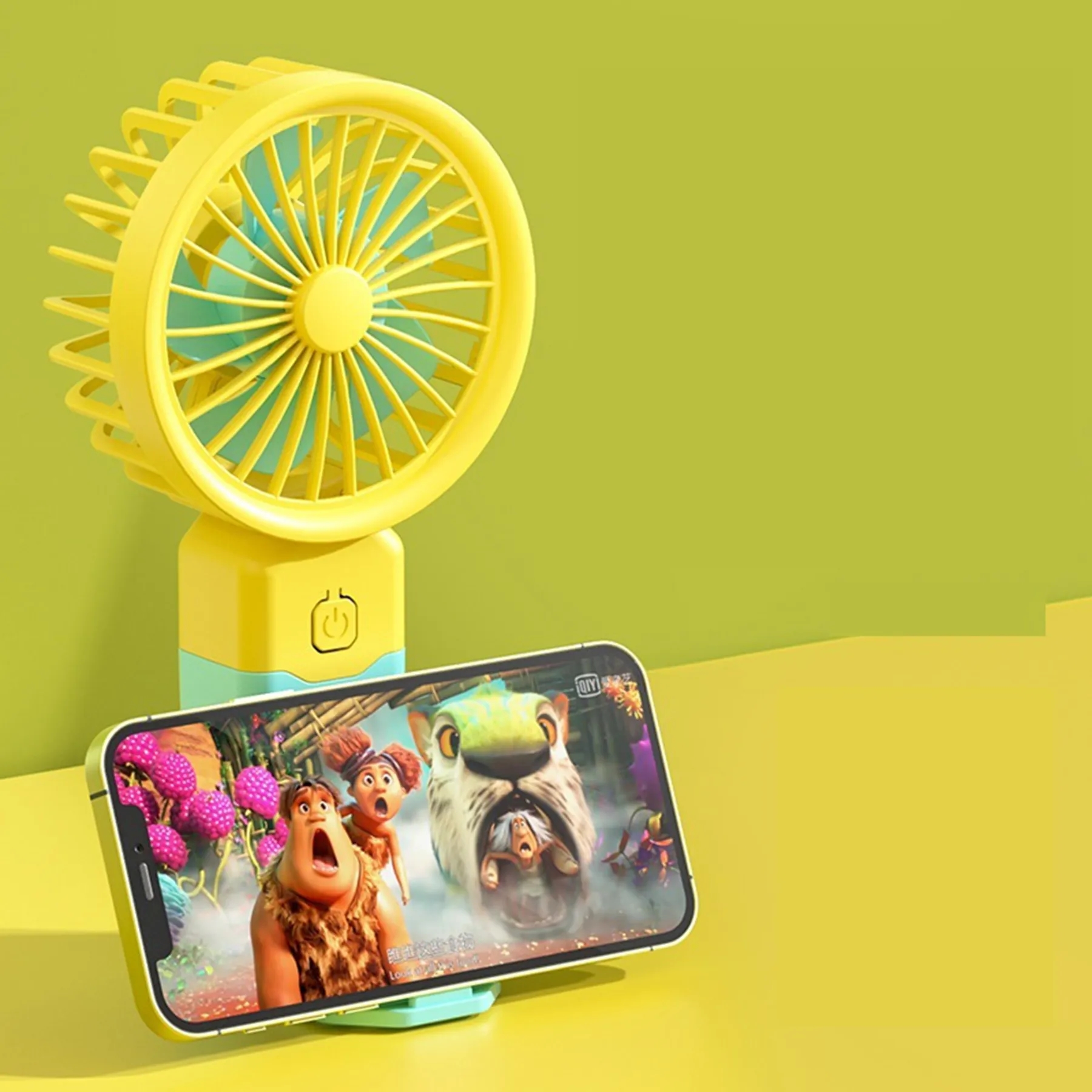 500 mAh Rechargeable USB Mini Fan with Mobile Phone Stand 8