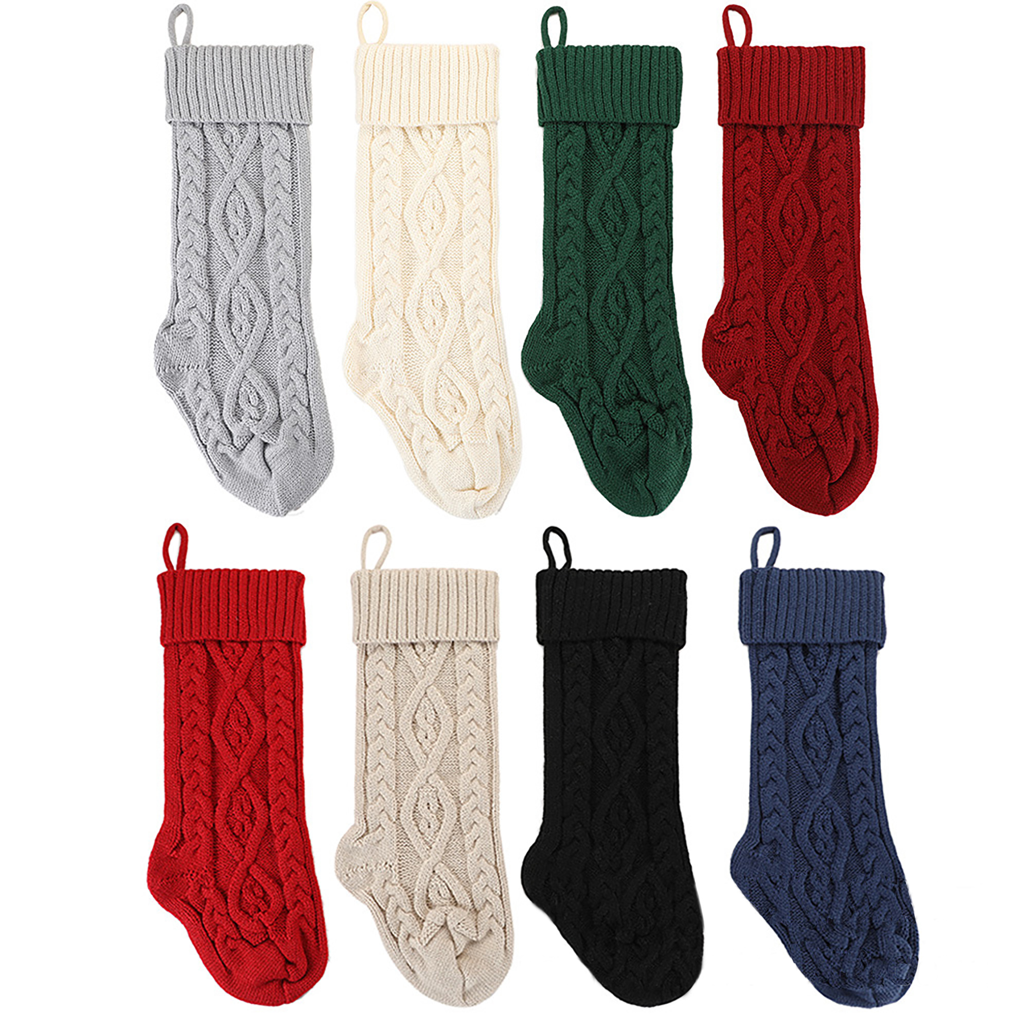 Christmas Knitted Acrylic Sock - Holiday Decor Stockings 5