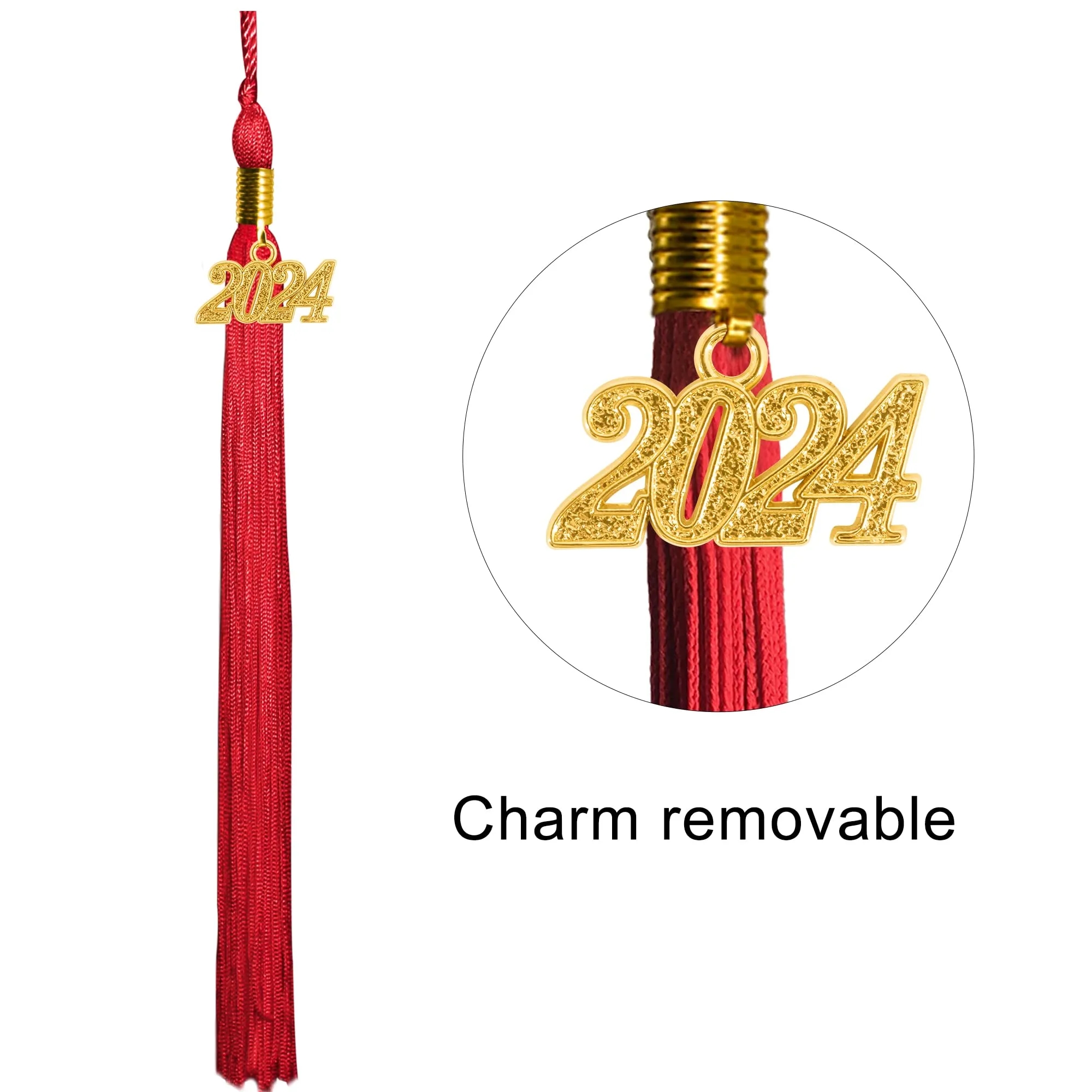 Shiny Graduation Gown Cap Tassel Set 2024 3