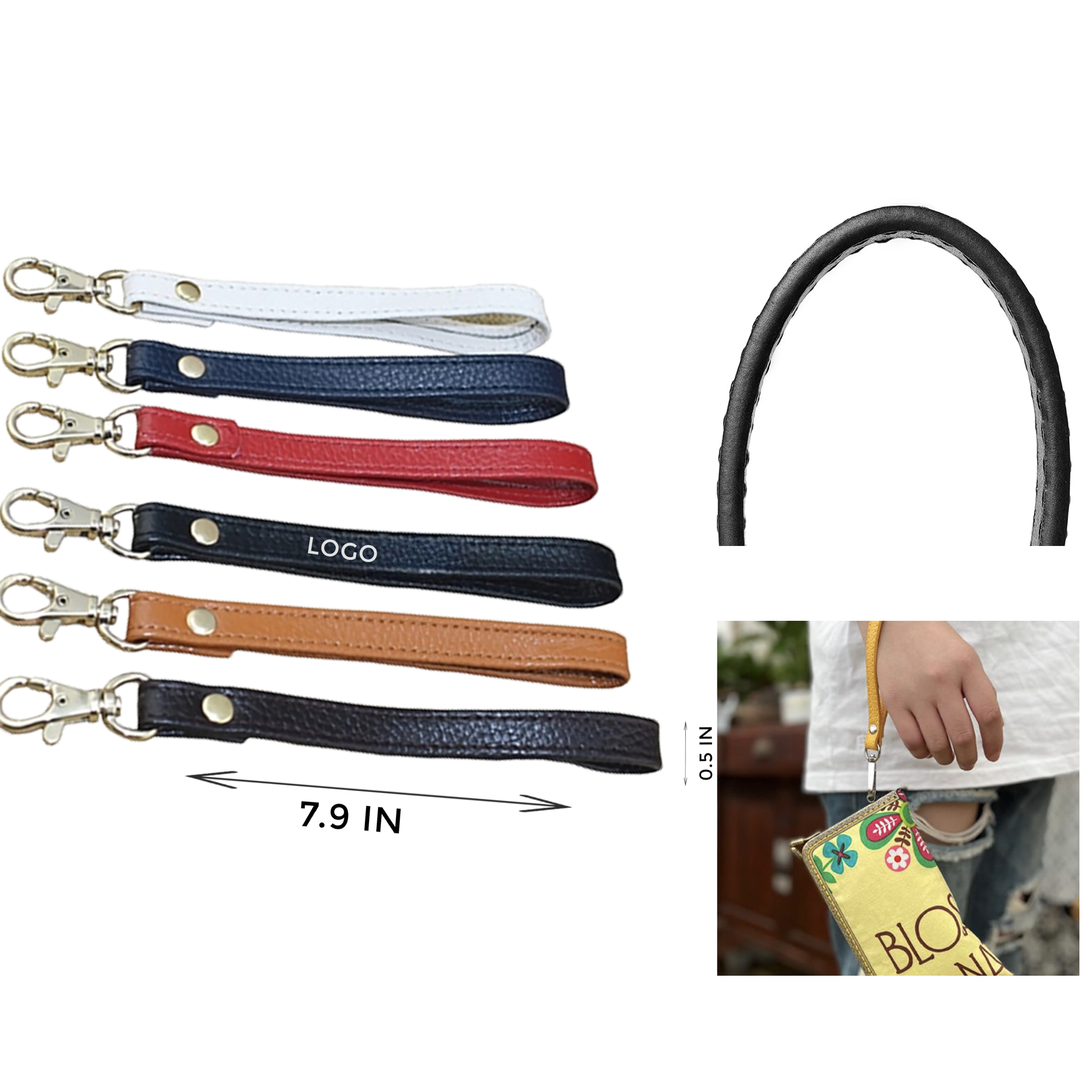 MOQ 10 PCS Durable Leatherette Key Ring 2