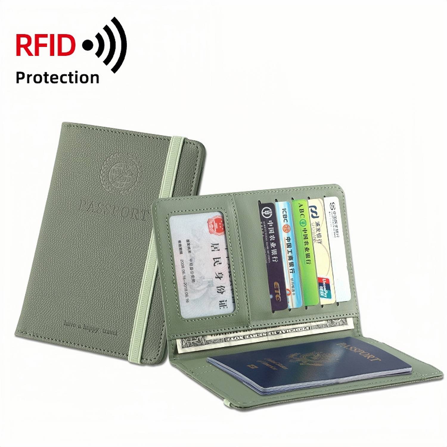 PU Leather passport wallet card holder 6