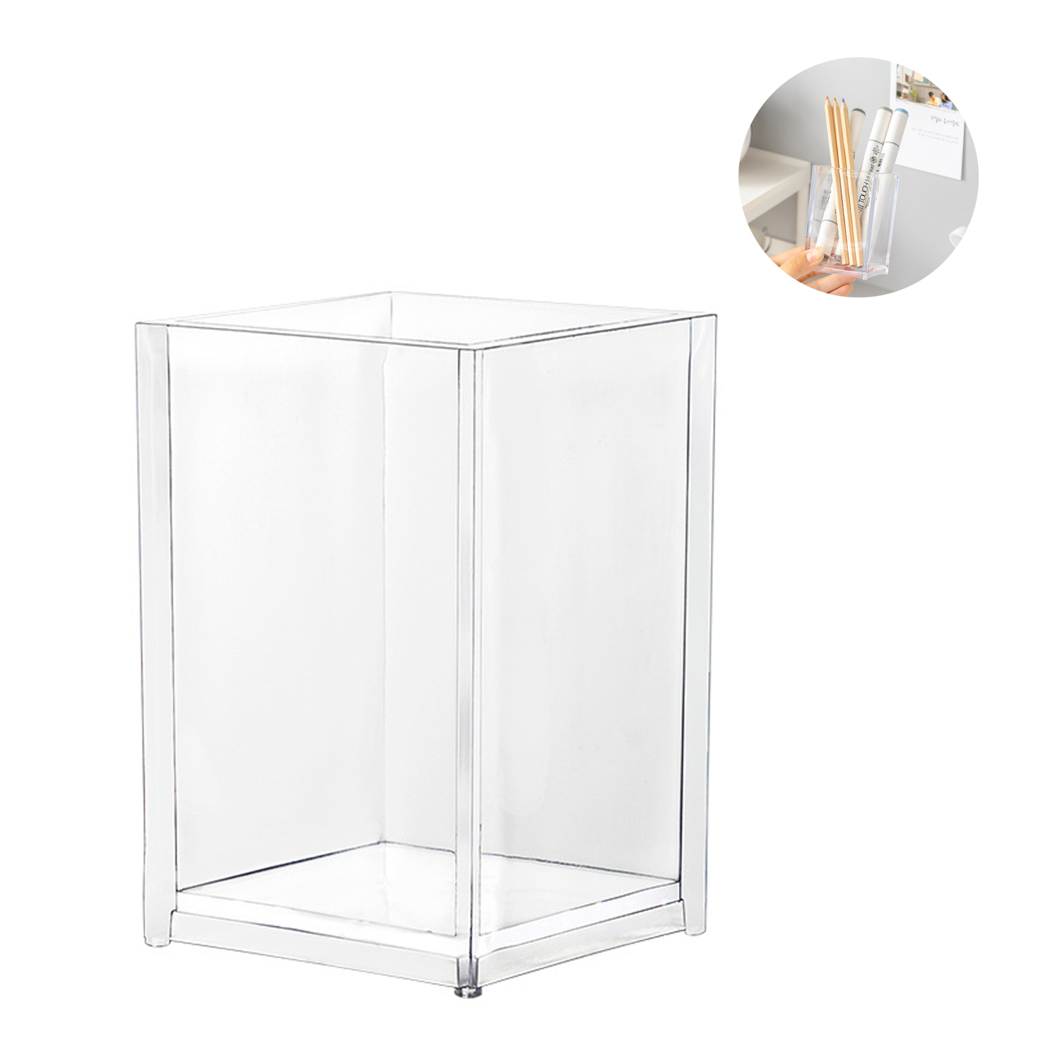 Clear Acrylic Pencil Pen Holder 6