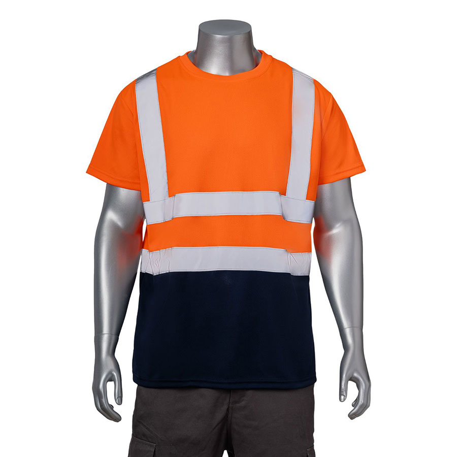 VISIPRO Short Sleeve Reflective Colorblock Safety T-Shirt - 3