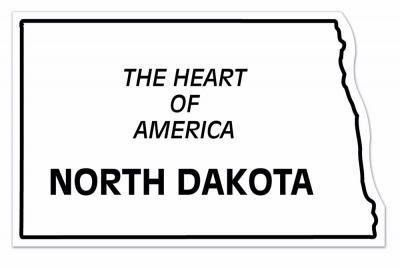 North Dakota State Shape Magnet - Full Color 1