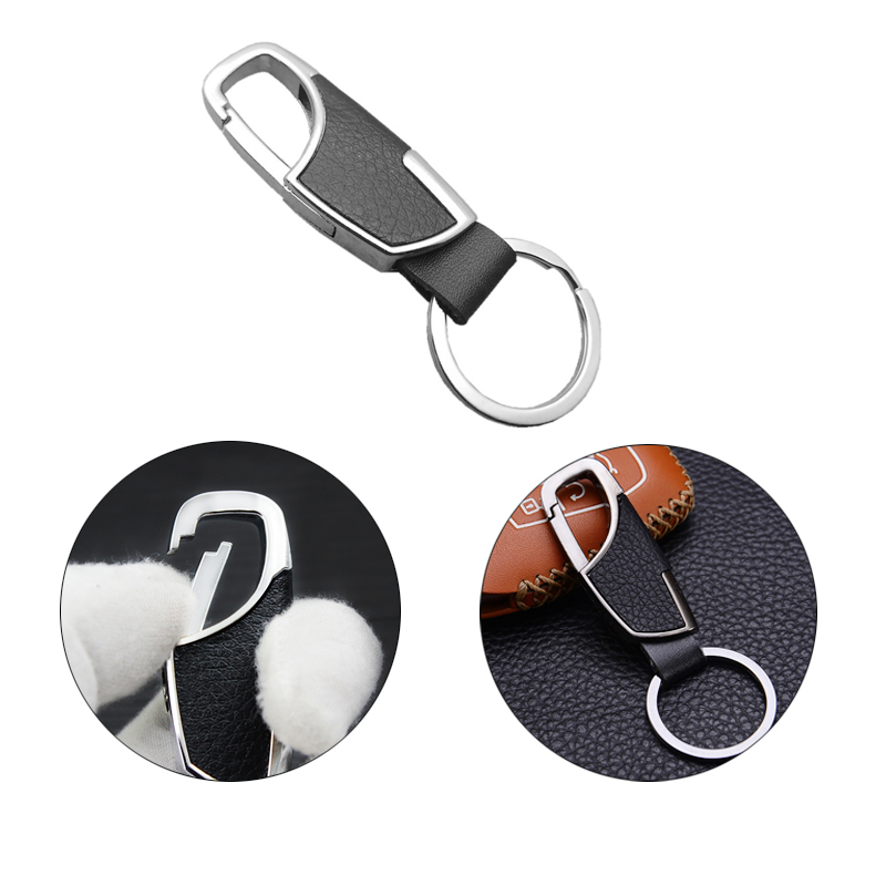 Metal Leather Car Key Chain 1