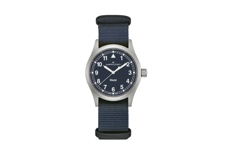 Hamilton Khaki Field Quartz Blue Textile Strap Watch 1