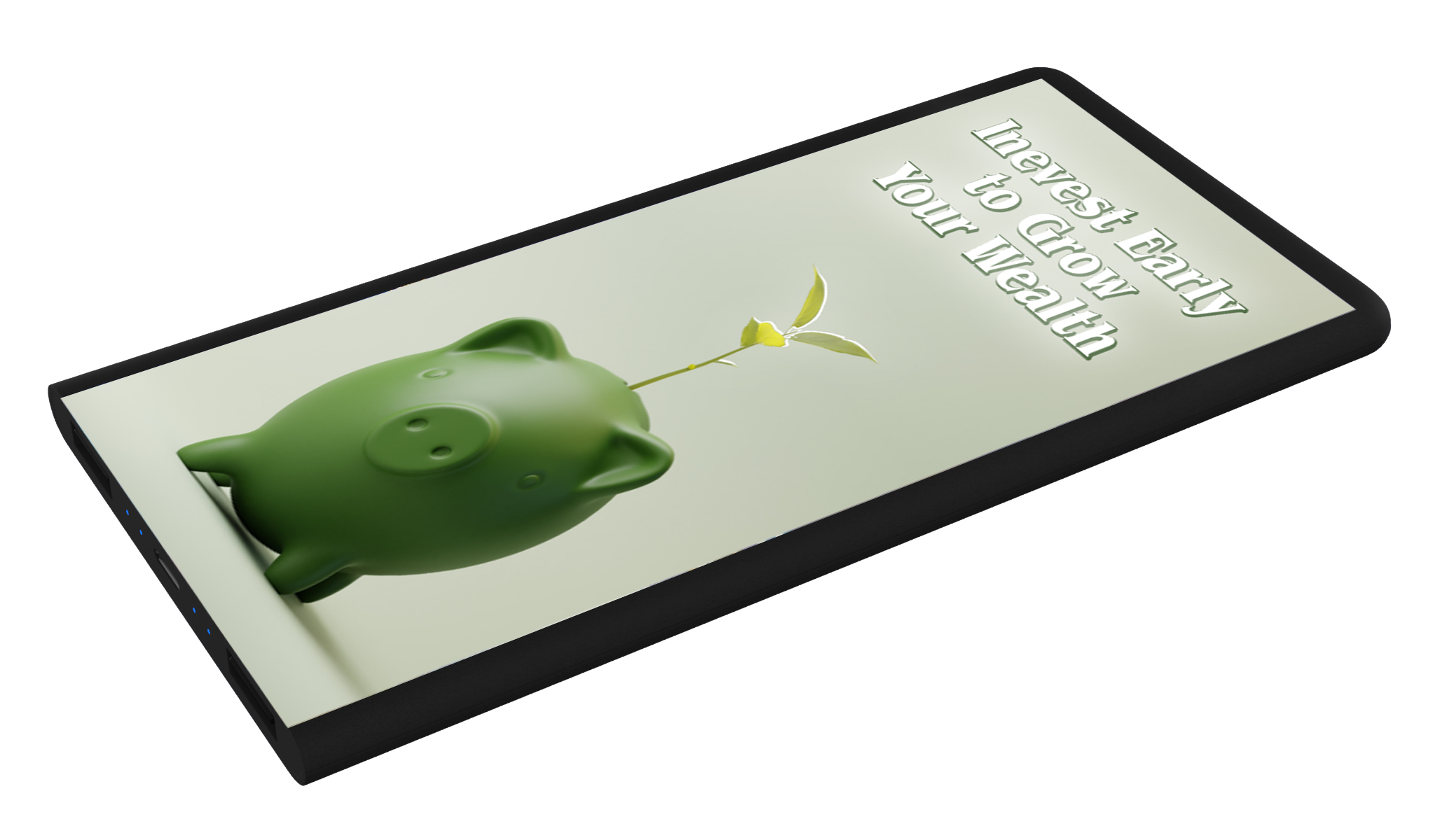 SCX Innovative Design™ Full-Color Illuminated Power Bank Slim 5000 mAh 1