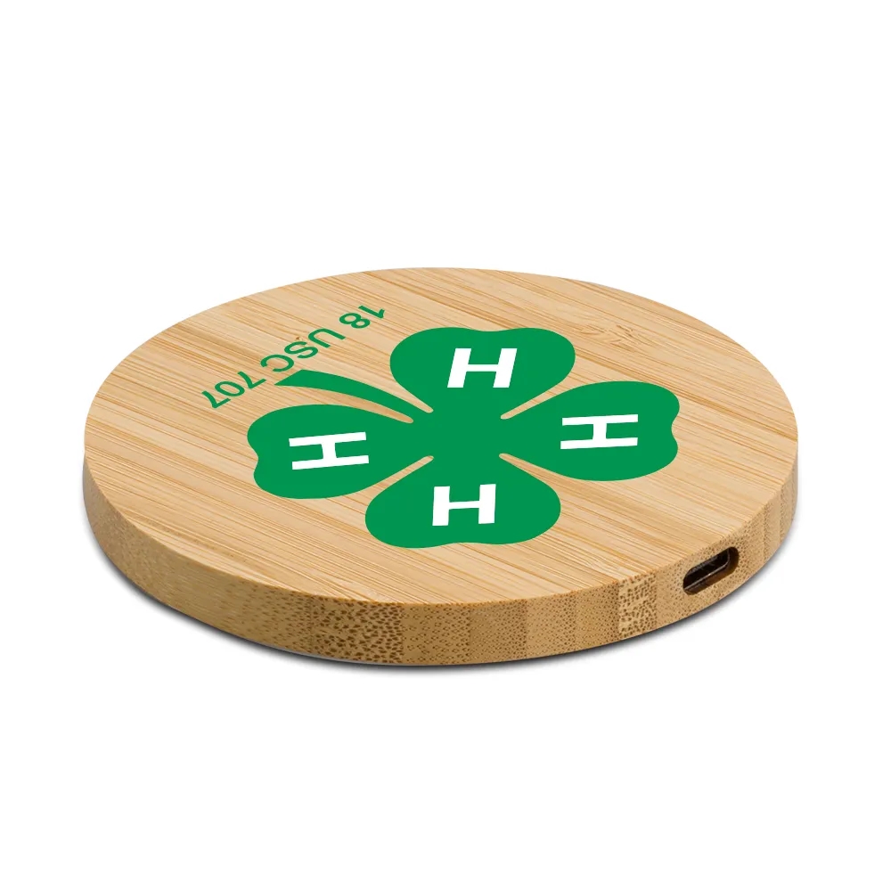 Eco-Friendly Bamboo Wooden Wireless Charger Pad 15W 3