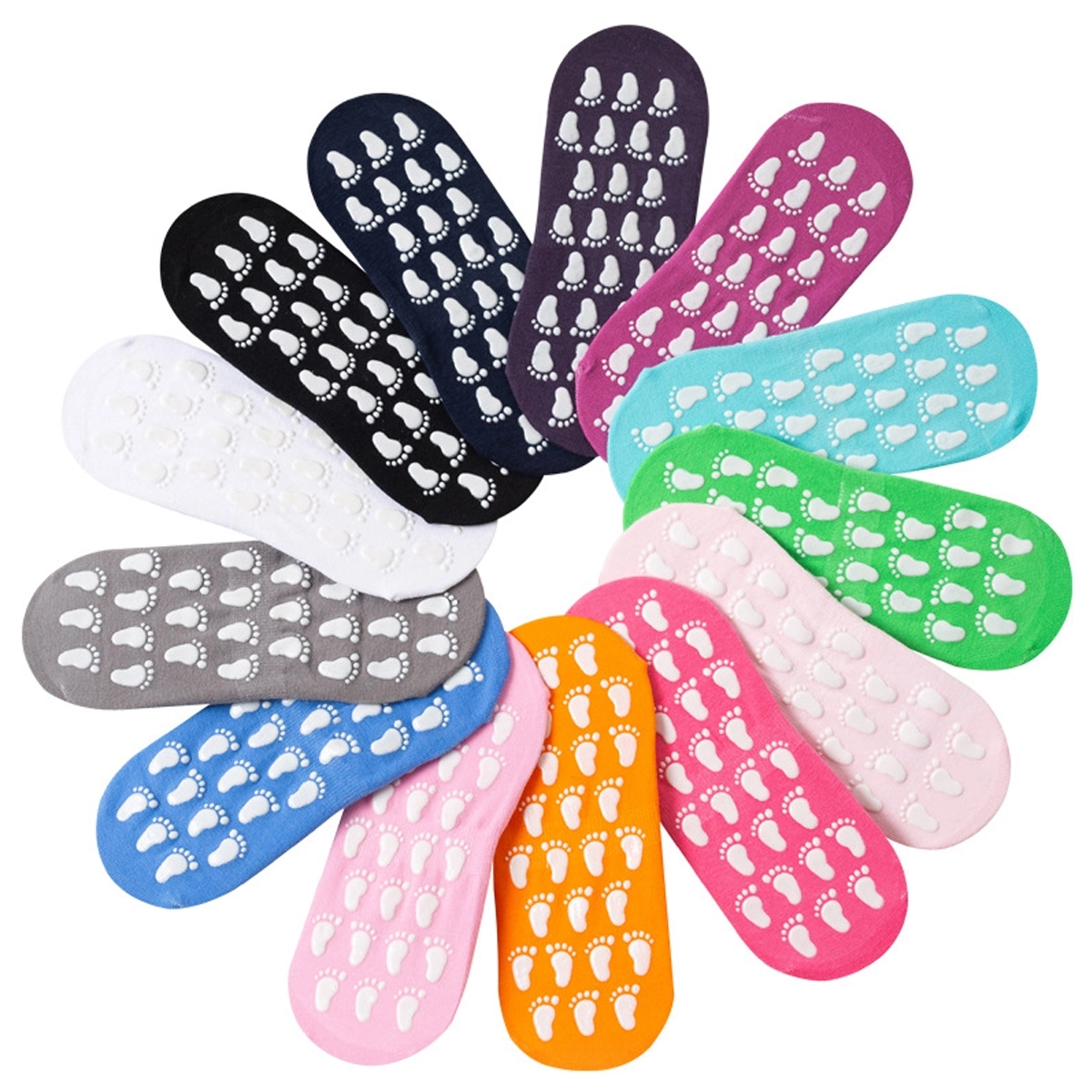 Yoga Pilates Non Slip Skid Socks With Grippers For Women 4