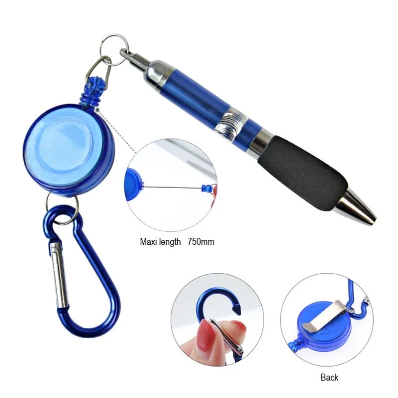 Portable Ballpoint Pen With Carabiner 1