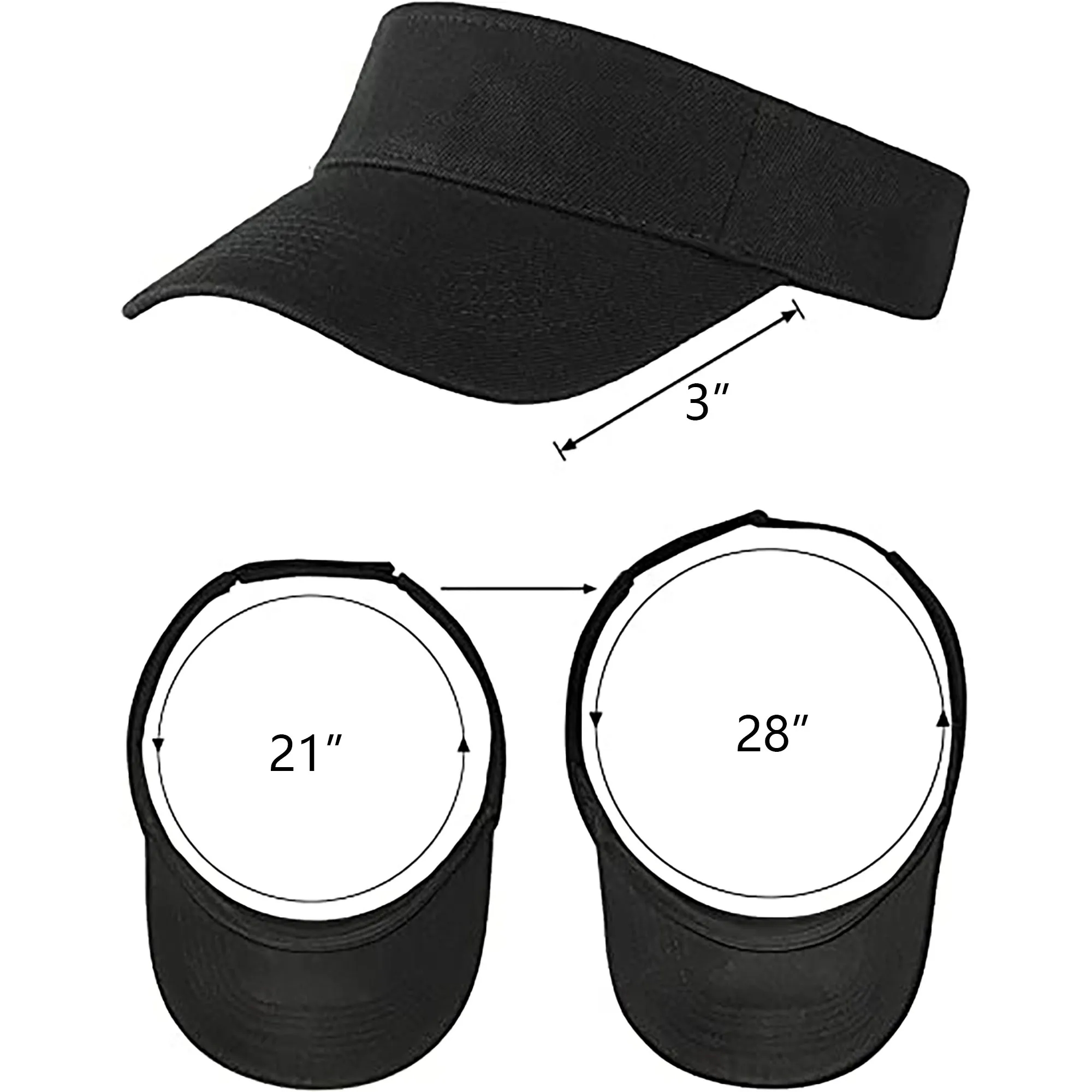 Pure Cotton Sun-shading Visor Hat (MOQ 20pcs) 3