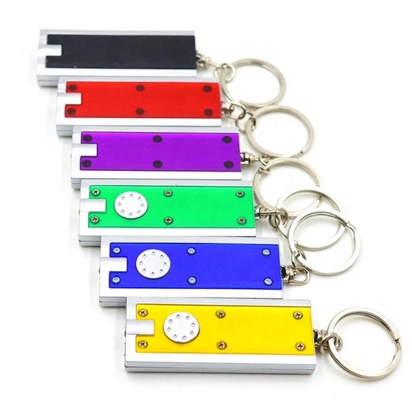 Rectangle LED Flashlight Keychain 6