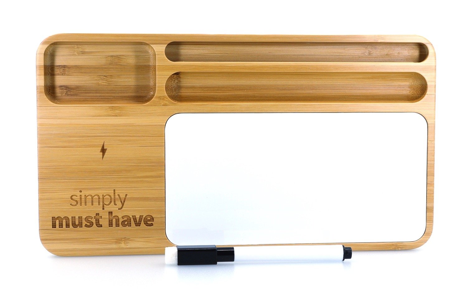 Bamboo 10W Wireless Charging Base with Dry Erase Board 61