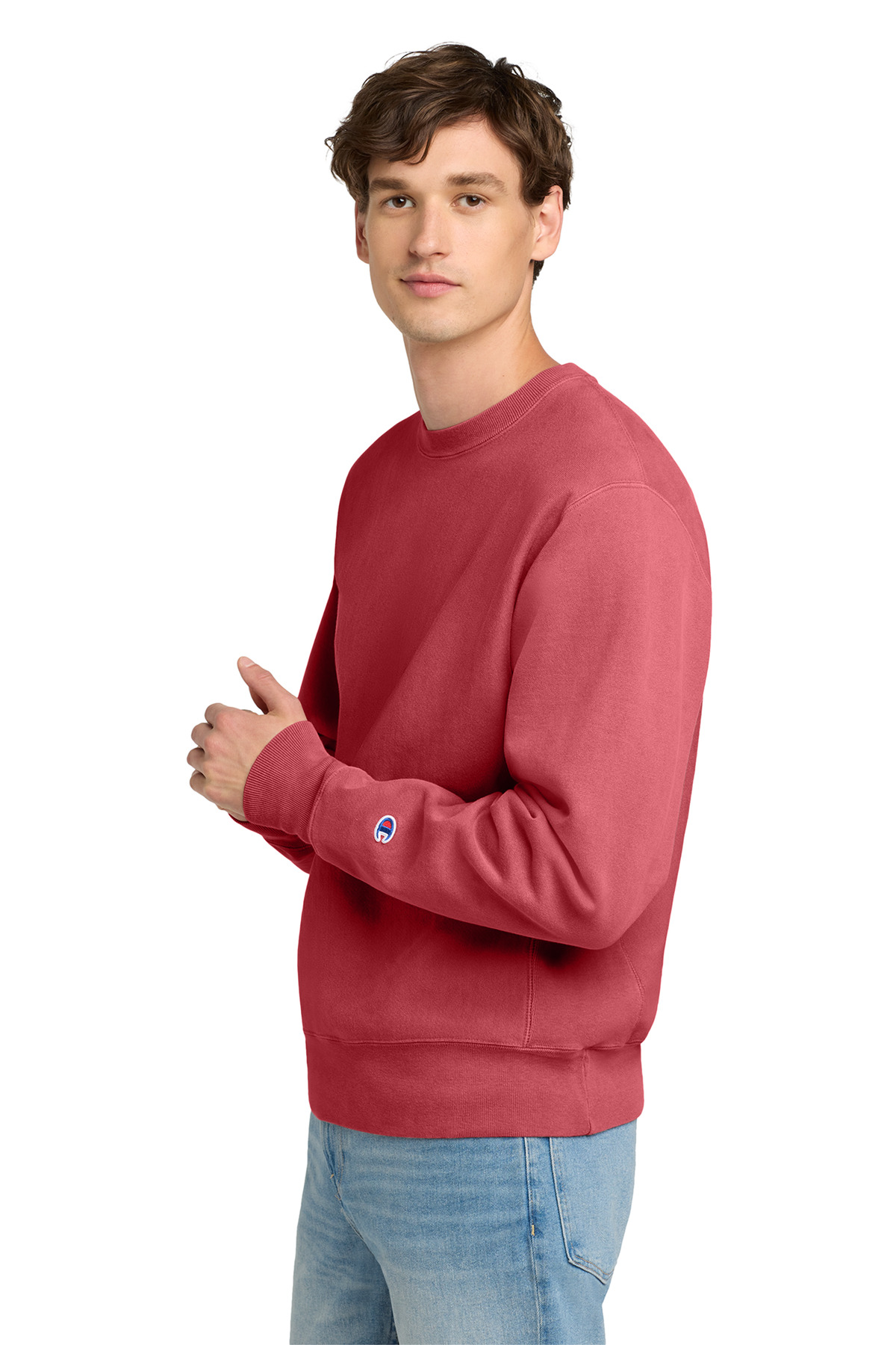 Champion Reverse Weave Garment-Dyed Crewneck Sweatshirt. GDS149 15