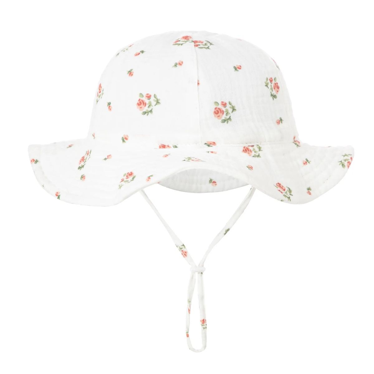 Infant Cotton Hat with Chin Strap 19