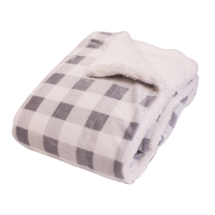 Sutterwood - Deluxe Micro Mink Sherpa Plaid Blanket 2