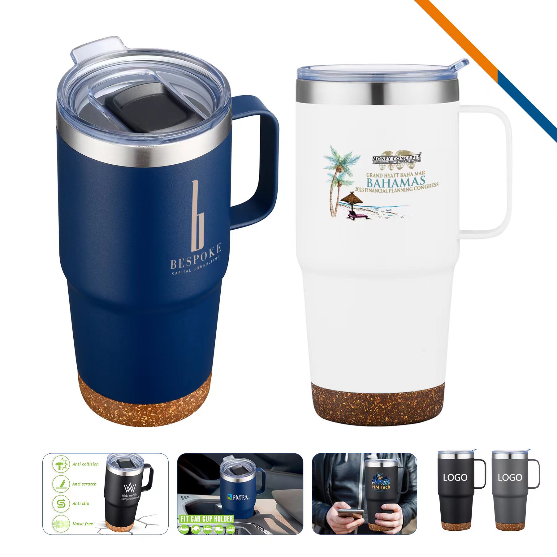 Dunca Stainless Steel Travel Mug - 24 OZ. 2