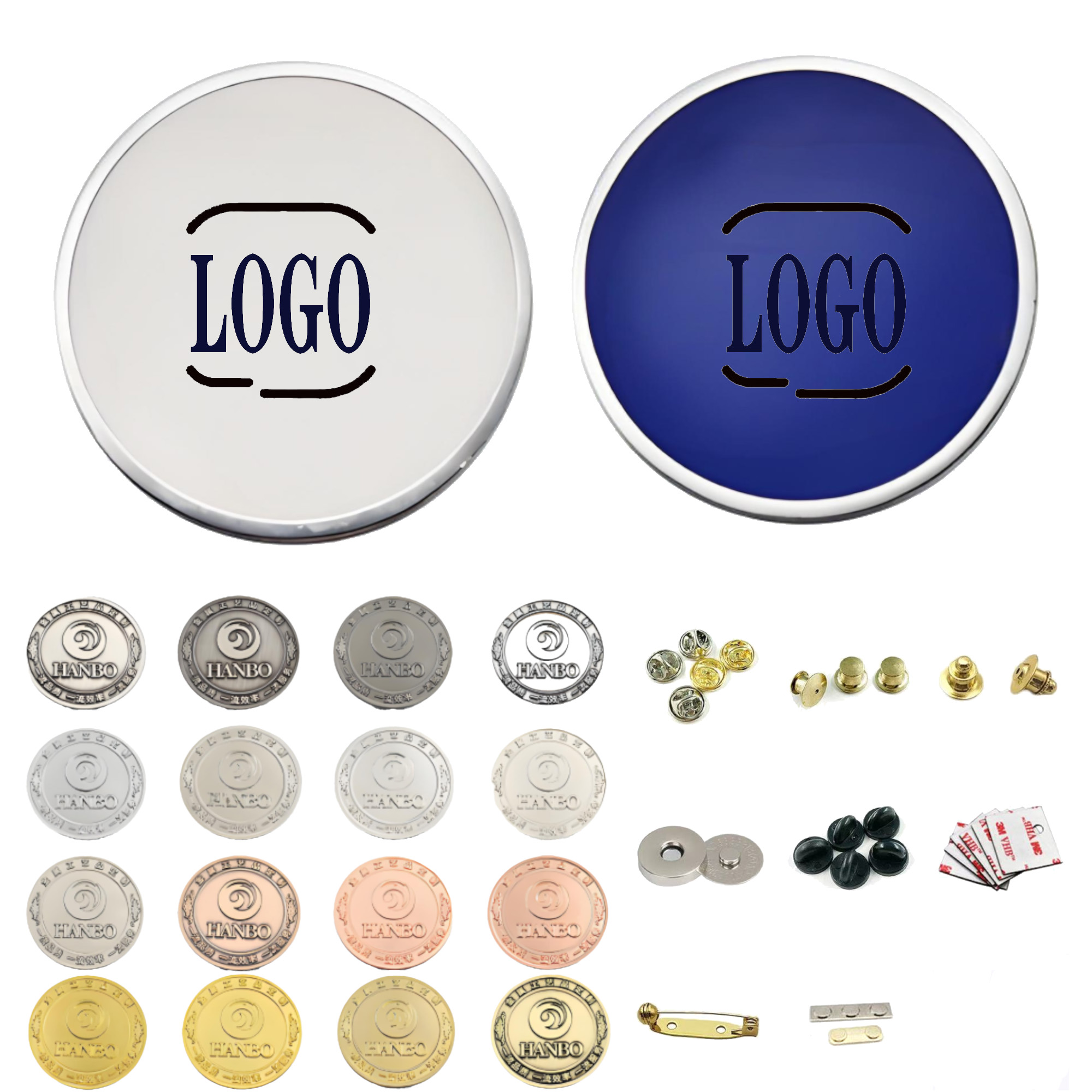 1"Alloy Die Struck Lapel Pin and Badge with Enamel Color Fill Outdoor Sports Cooling Ice Neck Sca 2