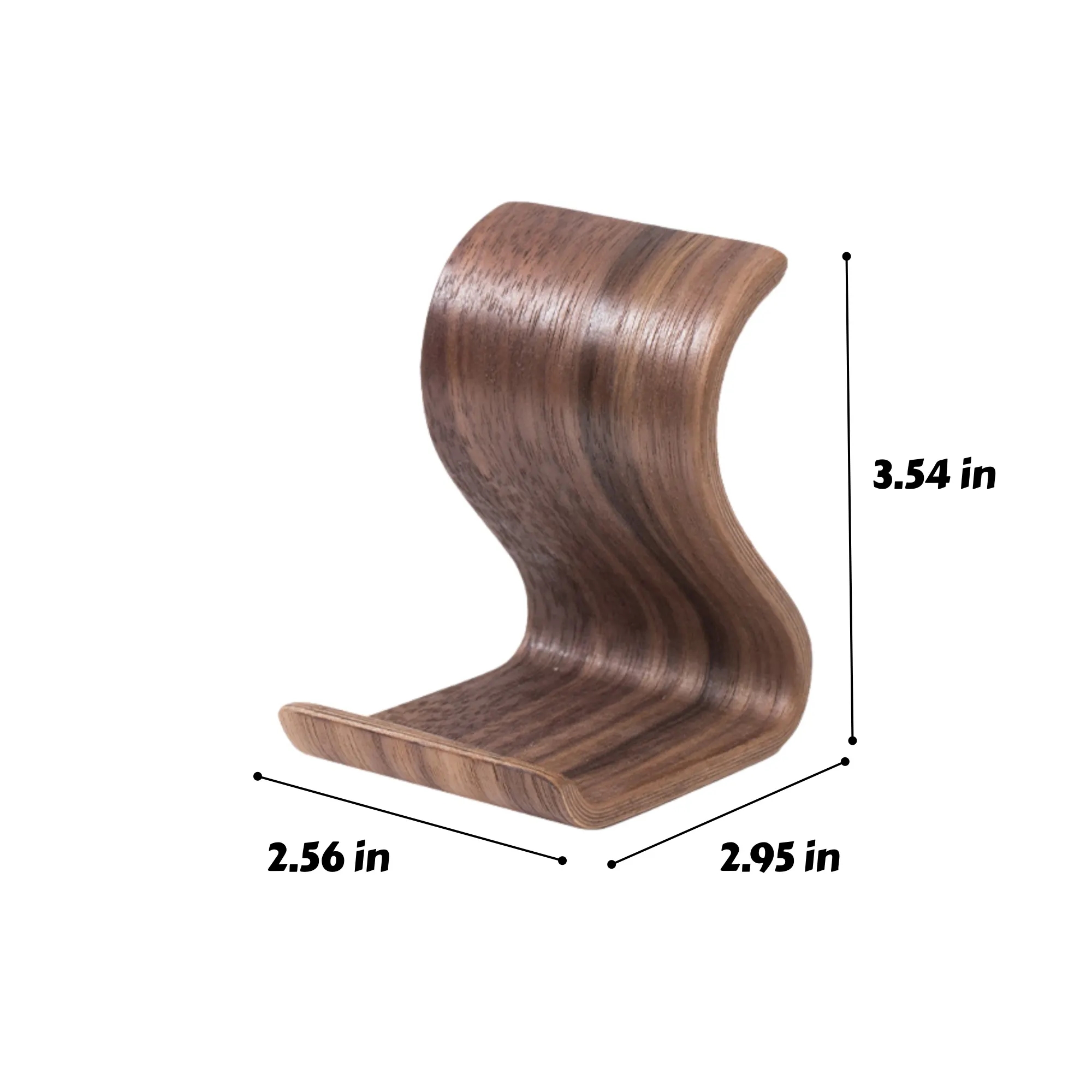 Solid Wood Phone Stand Desk Holder 2