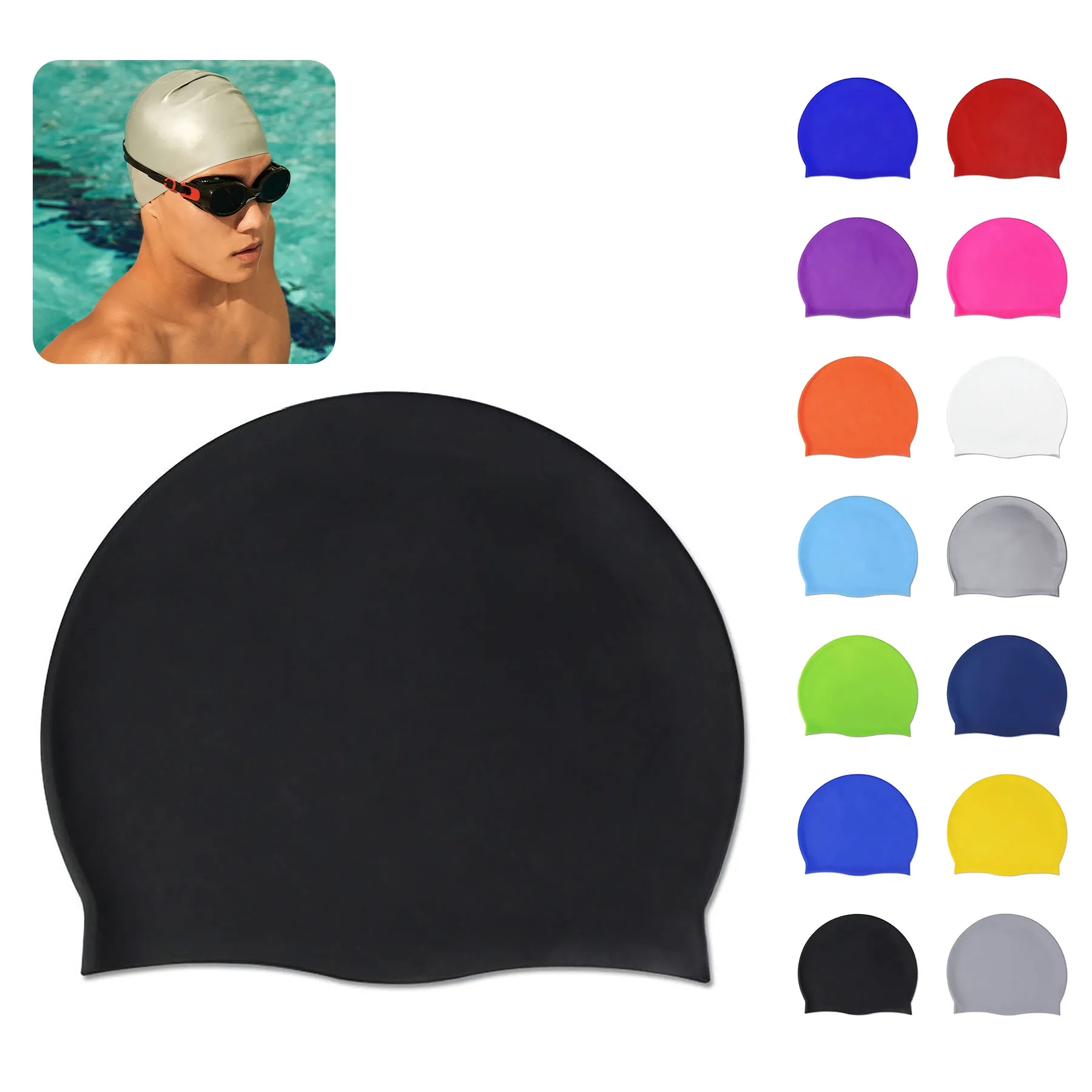 Silicone Swim Cap 6
