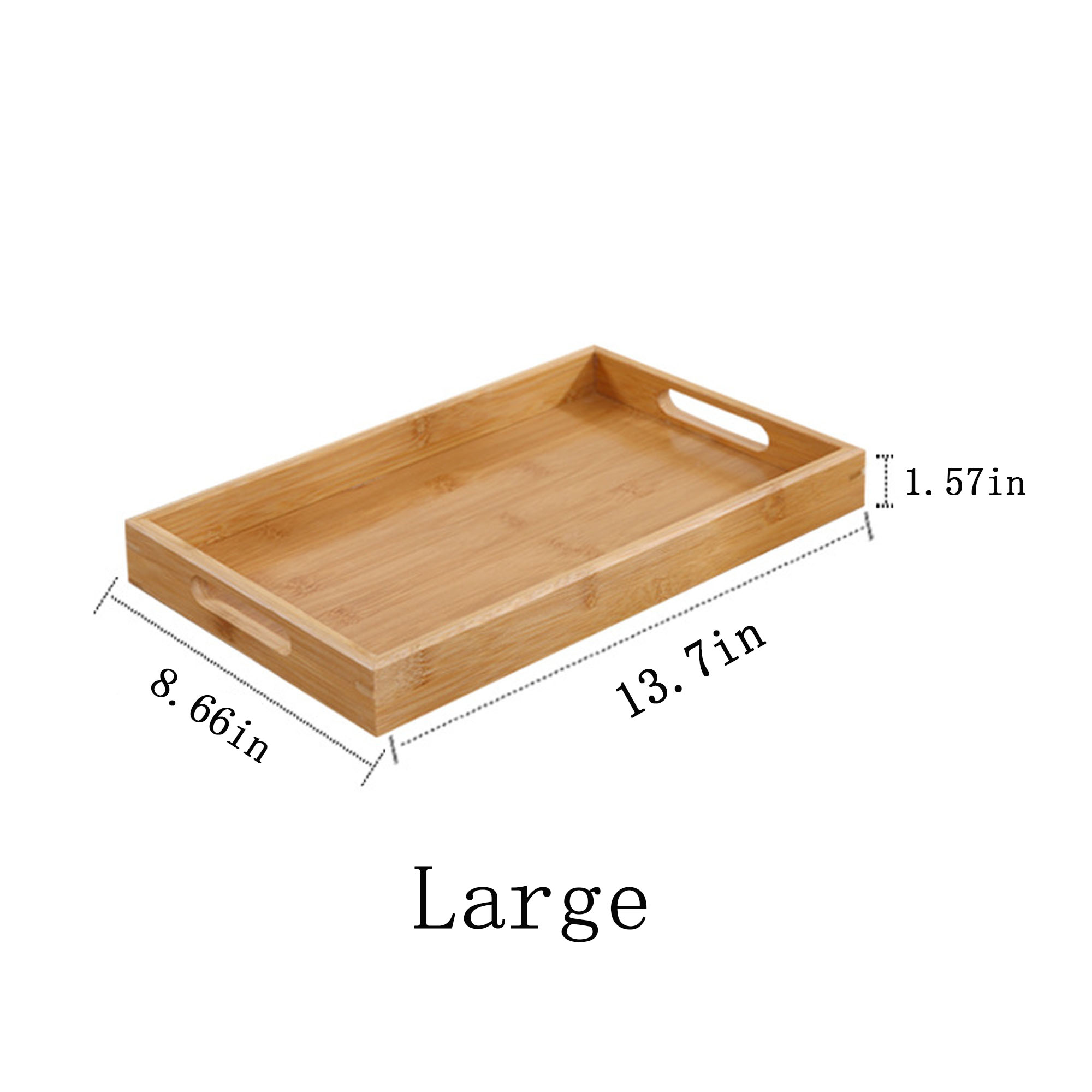 Wood Rectangular Household Tea Tray 3