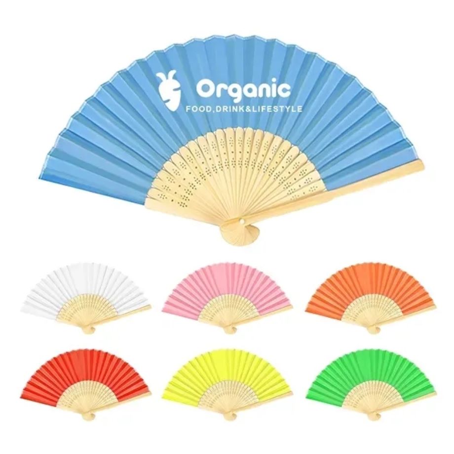 Elegant Bamboo Hand Fan - Portable & Foldable 1