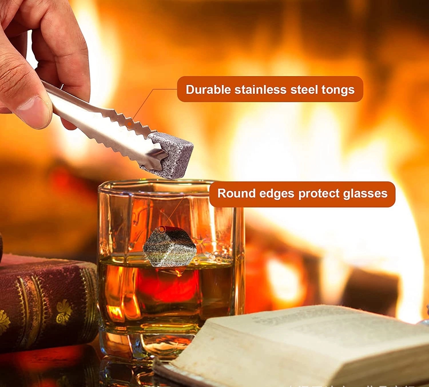 Whisky Stones Glass Gift Set 3