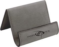 Custom Laser Gray Rawhide Leatherette Holder 2