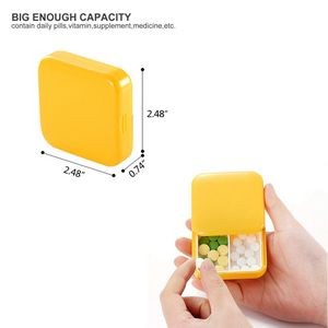Portable Slide Lid Pill Case With Two Compartments 6
