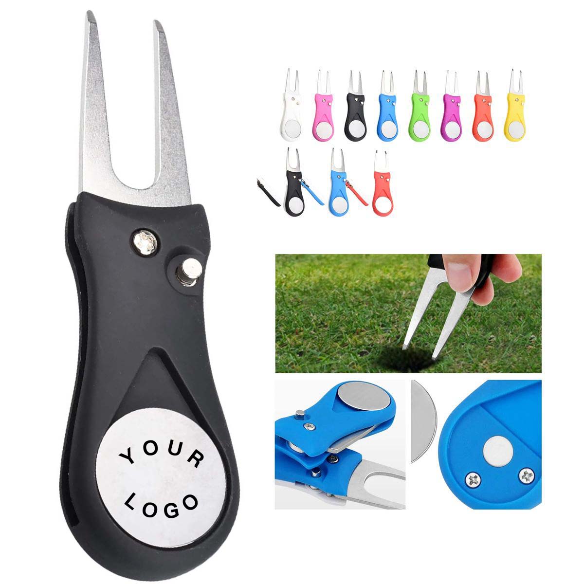 Compact Stainless Steel Golf Divot Repair Tool 2