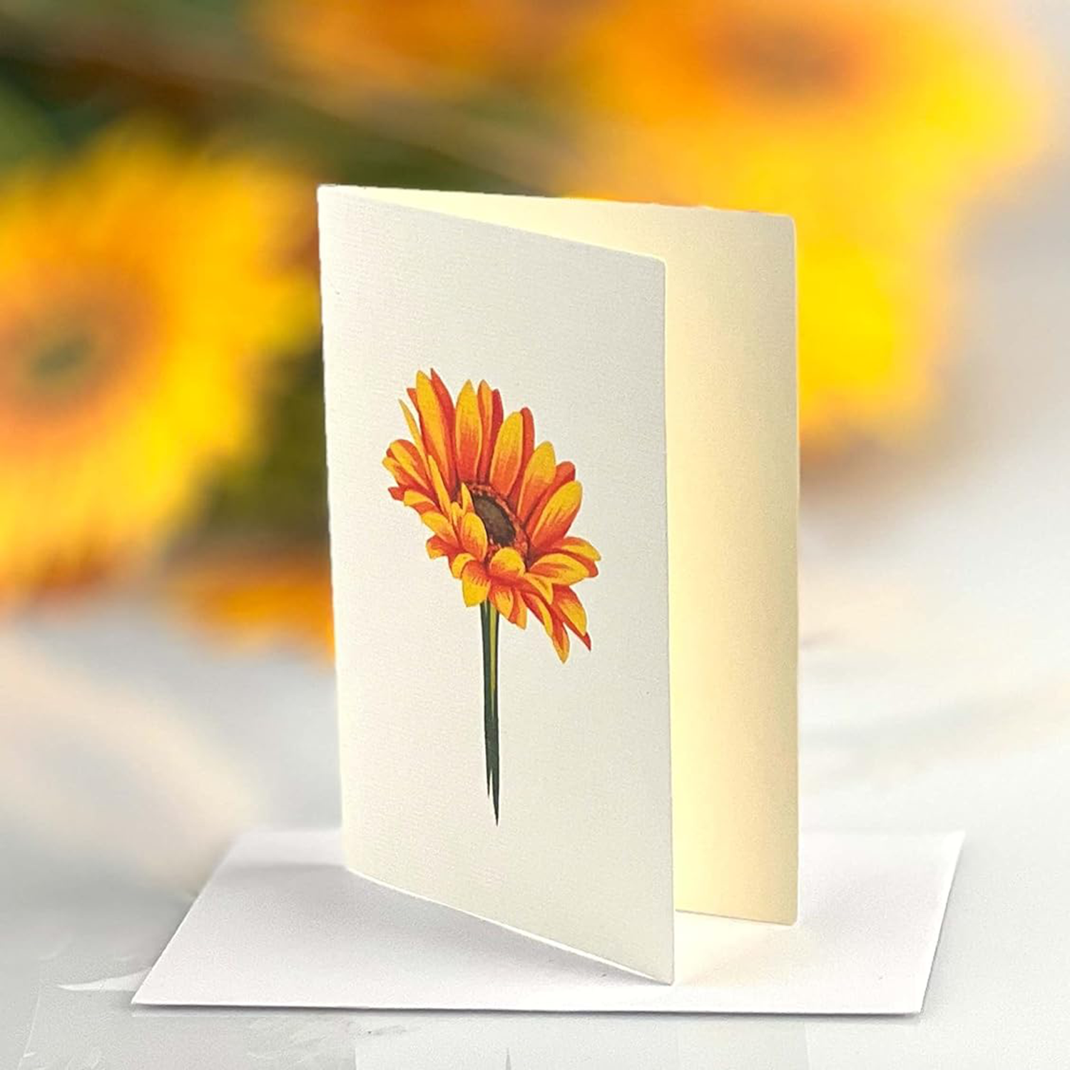 Freshcut Paper Pop Up Cards Envelope - Sunflowers 1