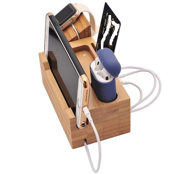 Bamboo Usb Charging Station 3