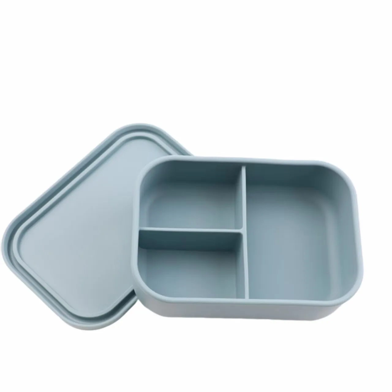 Microwave - Safe Silicone Bento Box, Three - Compartment, Le 4