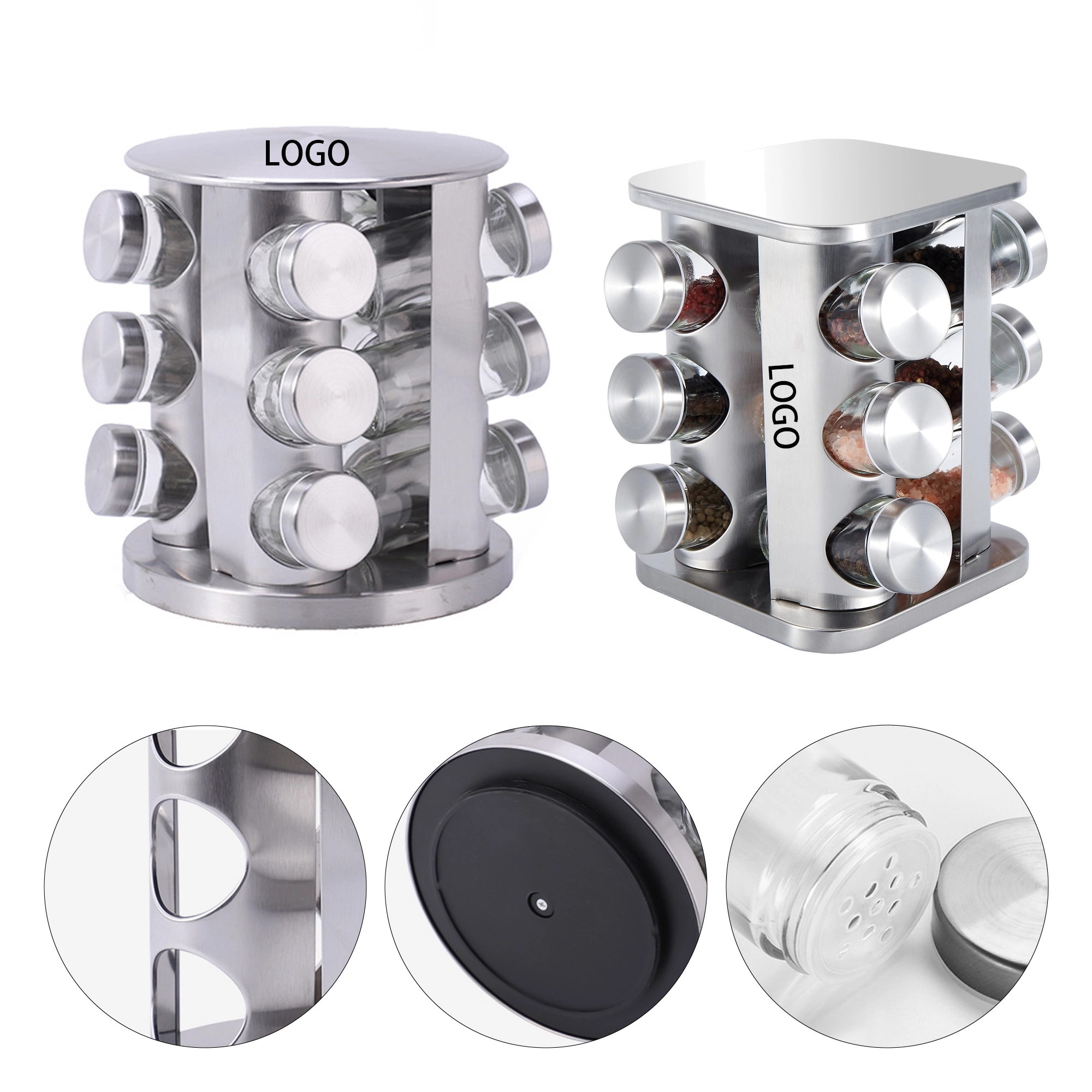 12-Jar Revolving Countertop Spice Rack 2