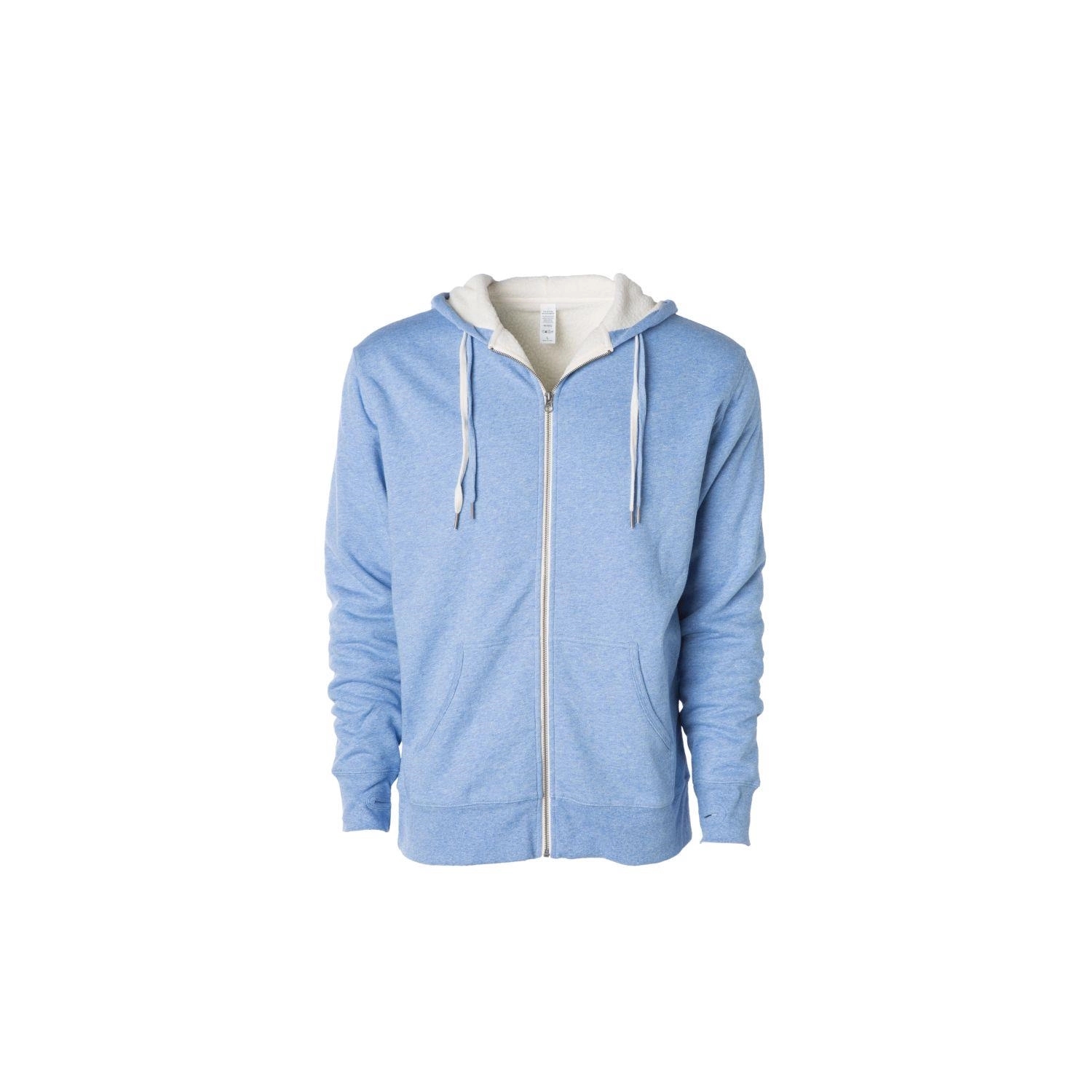 Unisex Heavyweight Sherpa Lined Heather Zip Hood 6