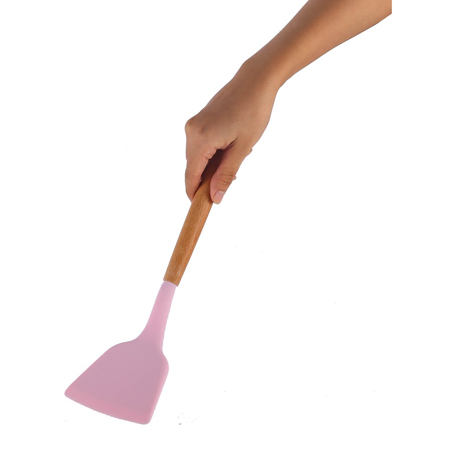Silicone Cooking Or Serving Utensil With Wooden Handle 28