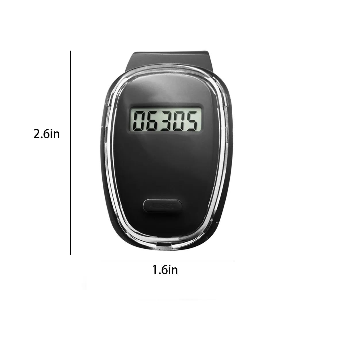 Simple LCD Display Counter Walking Pedometer With Clip 3