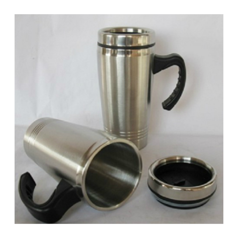 Stainless Steel Travel Coffee Mug With Handle 2