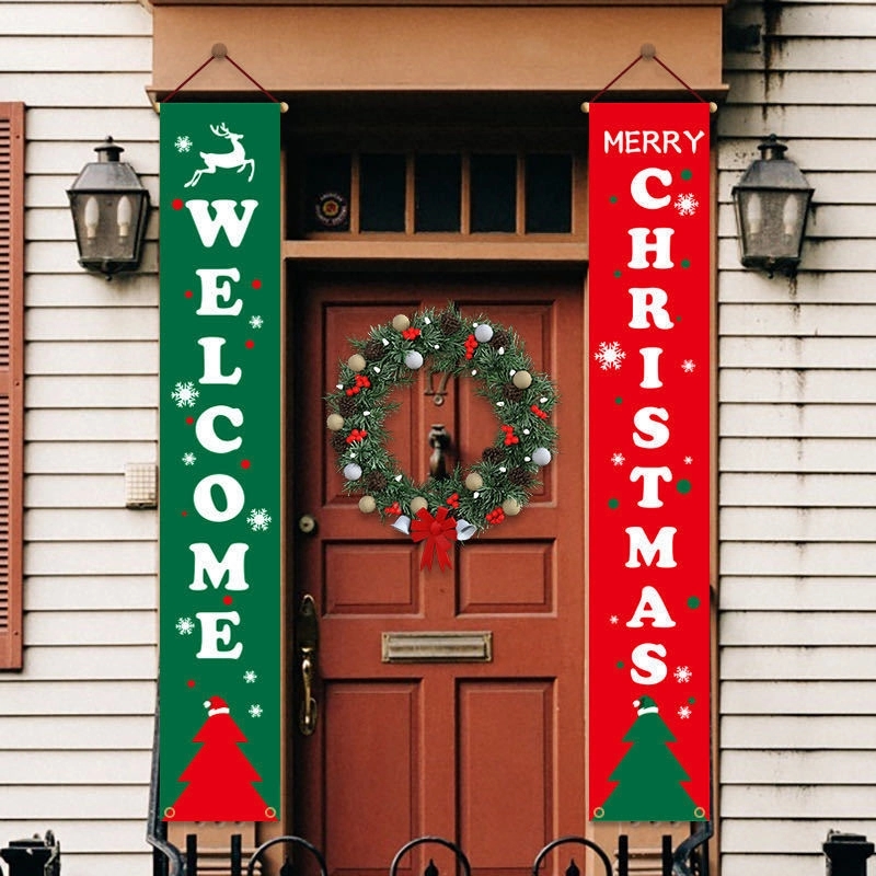 2 PCS Christmas Outdoor Decoration Banner 3