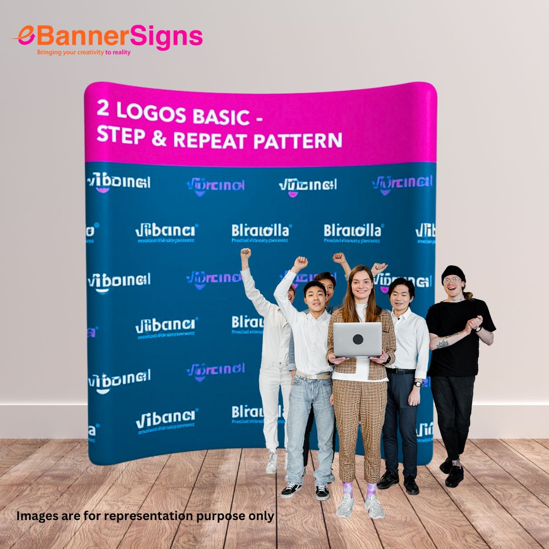 Step & Repeat Curve Pillow Case Backdrop (Graphics + Hardware) 1