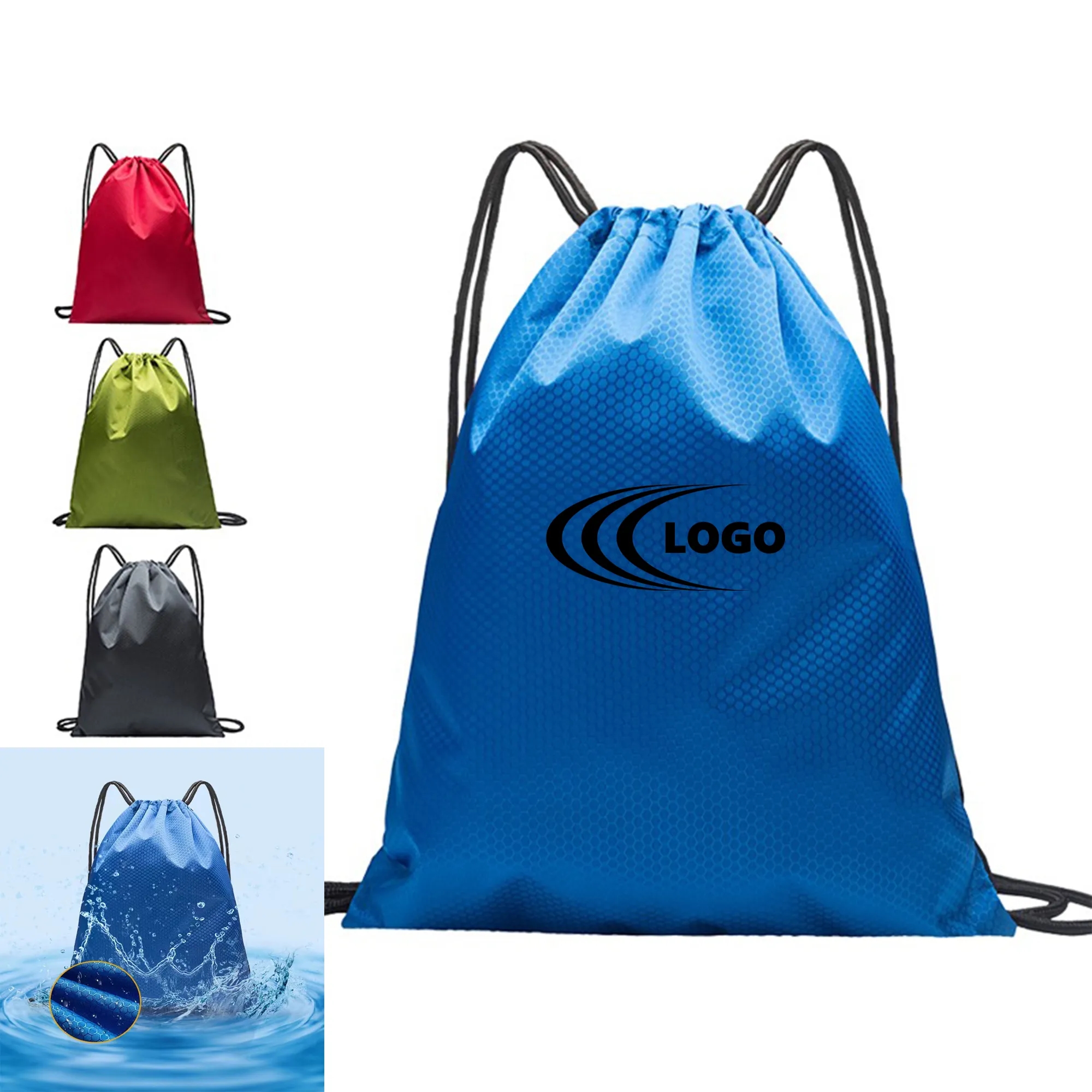 Oxford Cloth Drawstring Backpack Bag 2