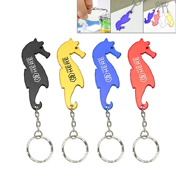 Seahorse Shape Bottle Opener Animal Keychains 3