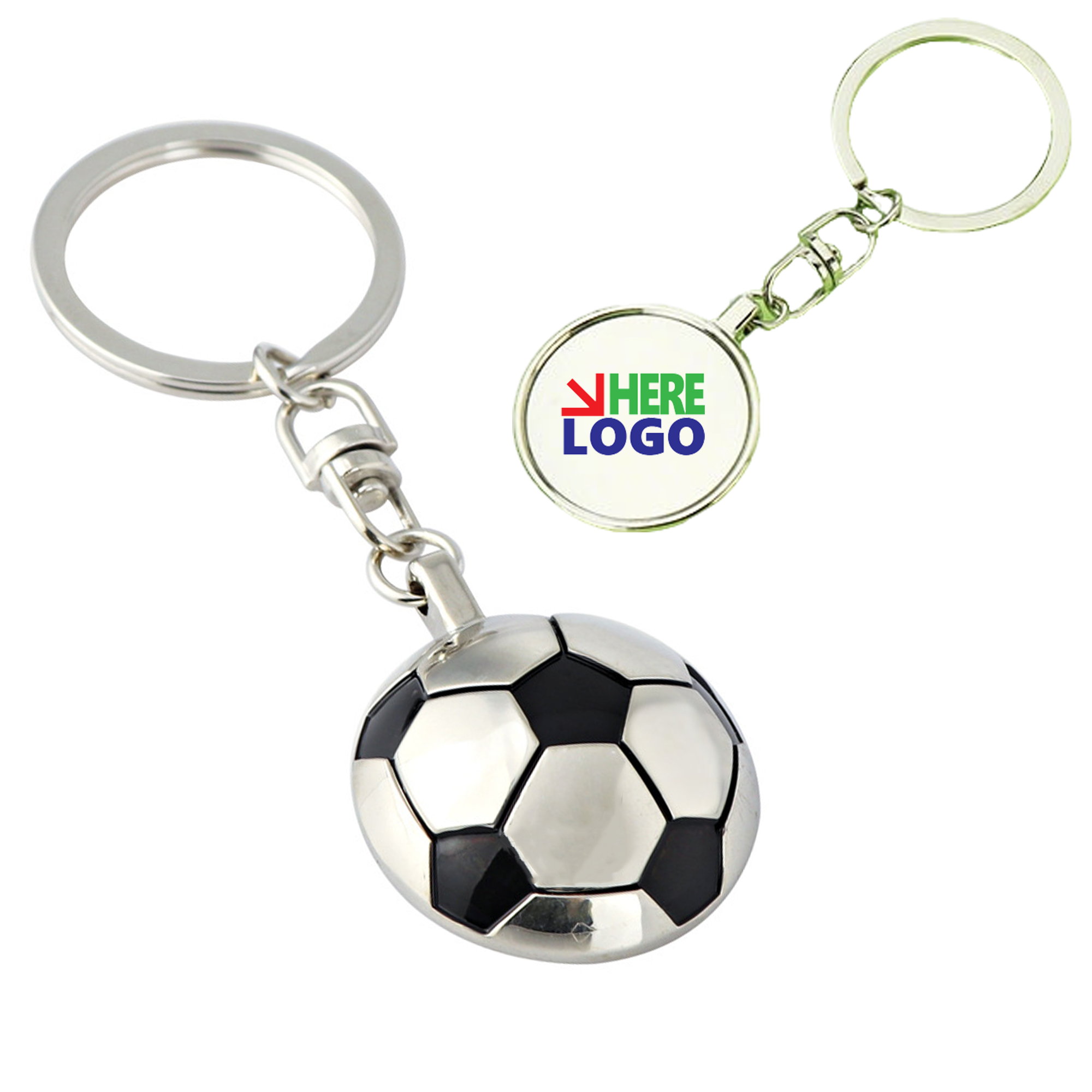 Soccer Ball Shaped Customized Sports Fan Dedicated Souvenir Keychain 2
