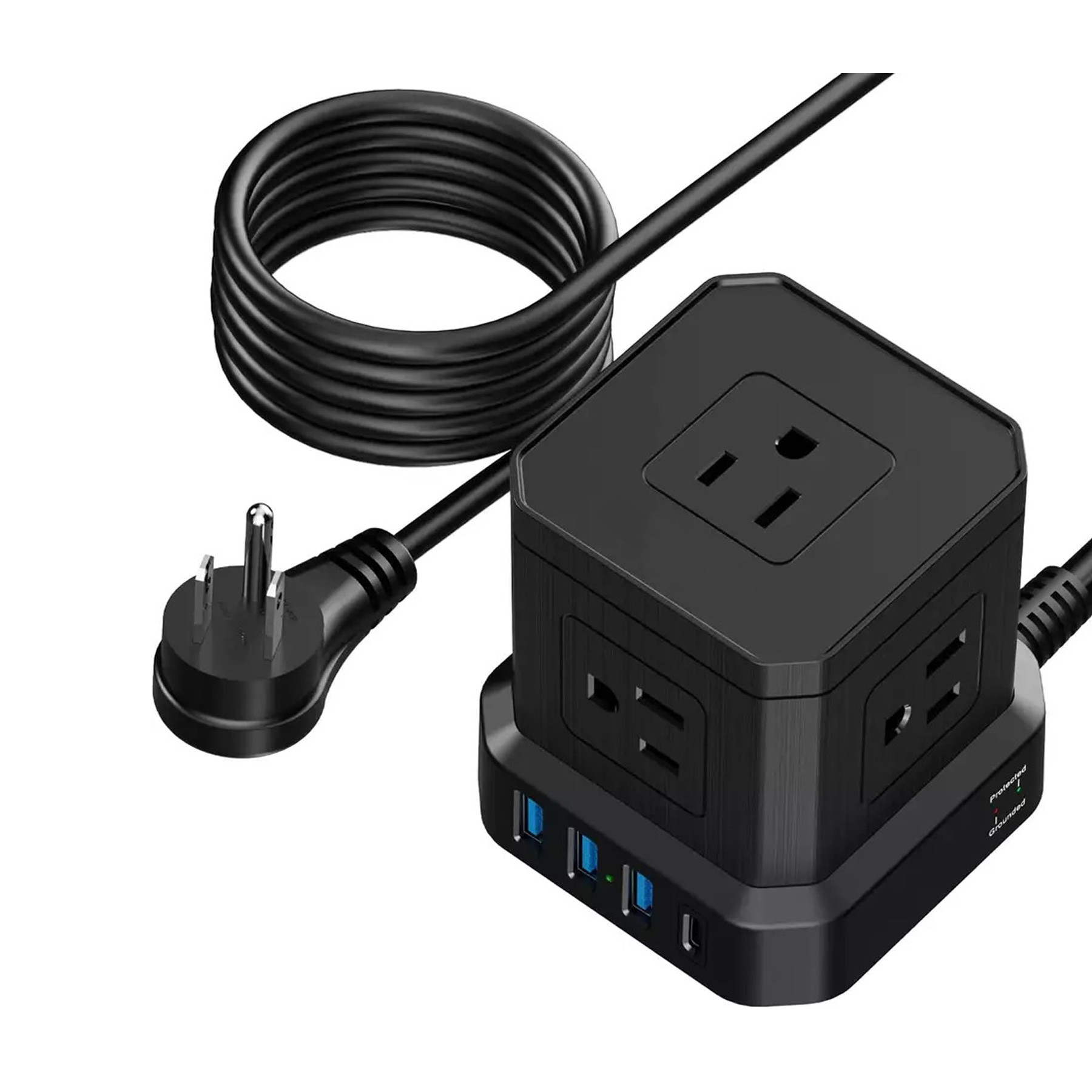 Power Strip with 5 Outlets 4 USB Ports 2