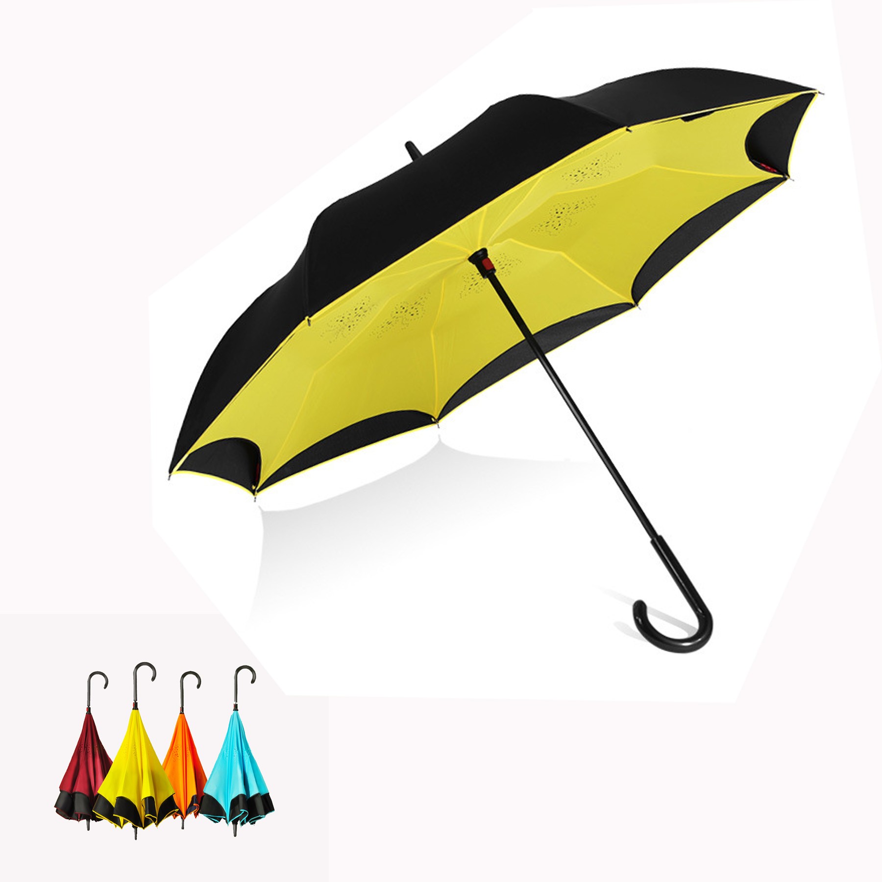 Auto Open Reverse Inverted Umbrella 1