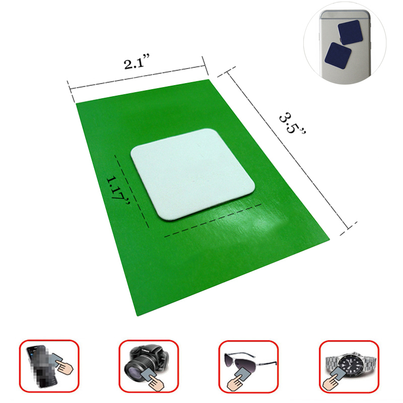 Sticky Screen Cleaner Microfiber Cling Sticker w/ Business Card 2