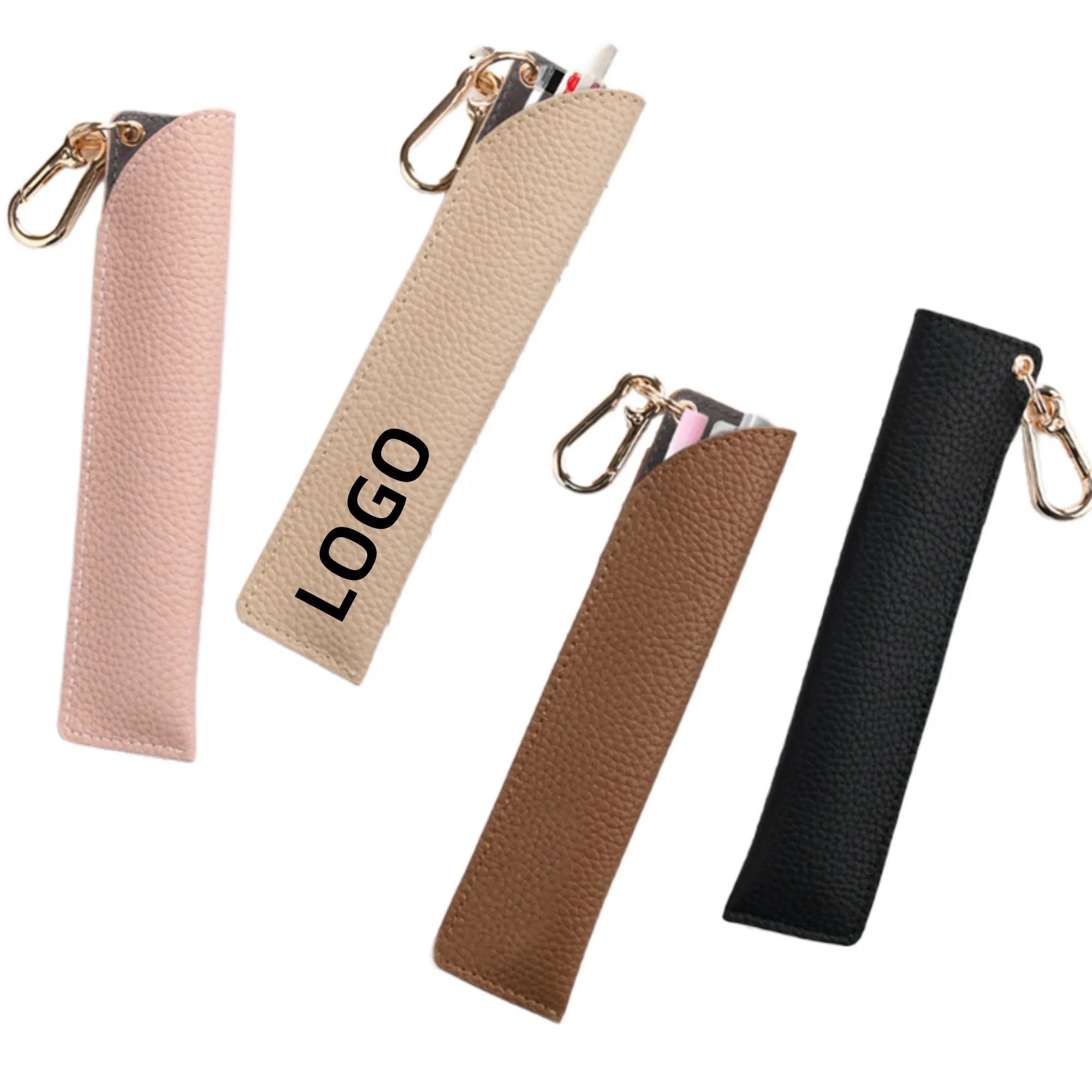 Leather Pencil Case With Keychain 7